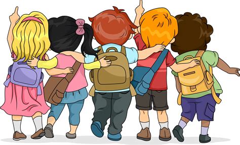 Cartoon Kids With School Bags Best Programs 4 Kids