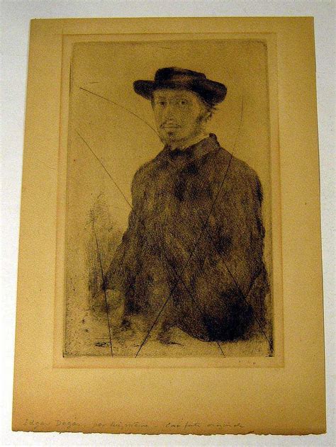 Sold Price Edgar Degas Self Portrait C1857 Original Etching With