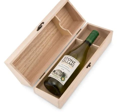 Personalised Wooden Wine Gift Box With Lid Etsy
