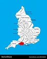 Map dorset in south west england united kingdom Vector Image