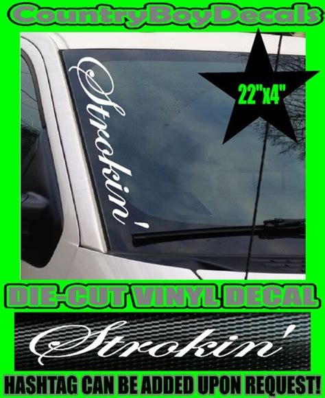 strokin vertical windshield vinyl decal sticker diesel truck strokin sparkplugs ebay