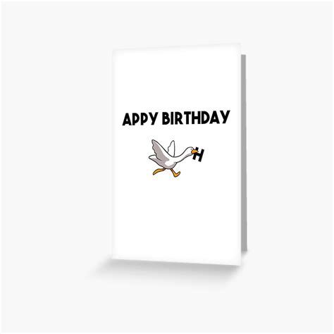 Happy Birthday Goose Greeting Card For Sale By Limeandcoconuts