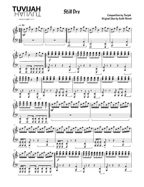Still Dre Variation Composition Sheet Music For Piano Download