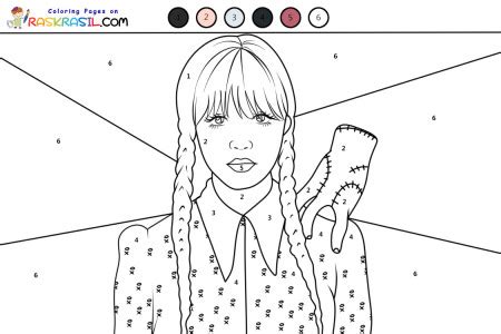 Printable Wednesday Addams Coloring Page Coloring Home