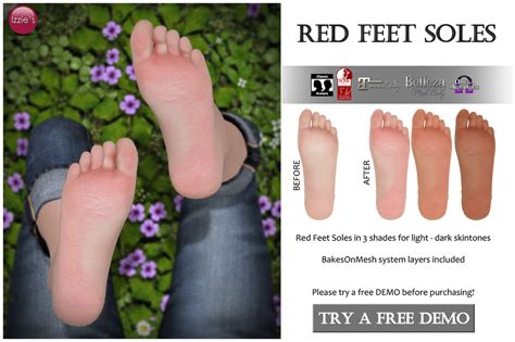 Red Feet Soles For Flf Teleport Hub Live