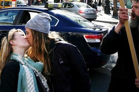 This Photo Of Two Women Kissing In Front Of An Anti Gay Protester In Dublin Is Everything