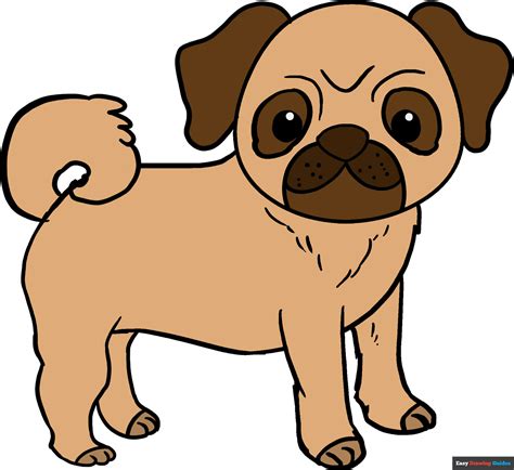 How To Draw A Pug Really Easy Drawing Tutorial
