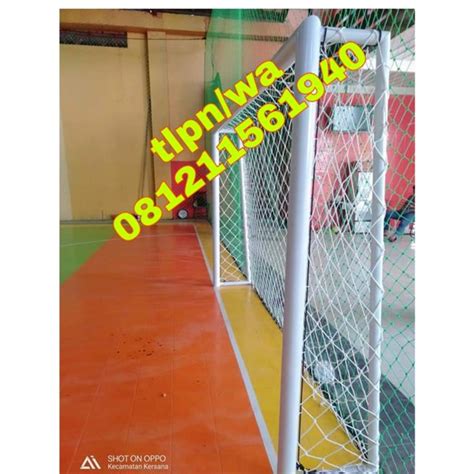 Jual Tiang Gawang Portabel Standar Futsal Ukuran 2x3x50cm Bonus Jaring