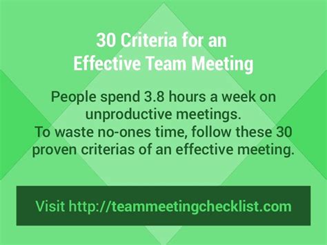 30 Rules To Follow For An Effective Team Meeting