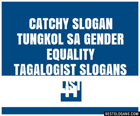 100 Catchy Tungkol Sa Gender Equality Tagalogist Slogans 2024