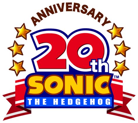 Sonic The Hedgehog 20th Anniversary Logo Render