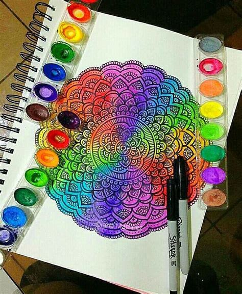 Pin By Lorraine Odell Of Studio Farra On Rainbows Mandala Art