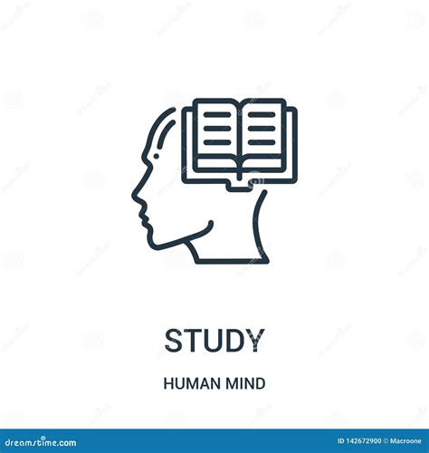 Study Icon Vector From Human Mind Collection Thin Line Study Outline