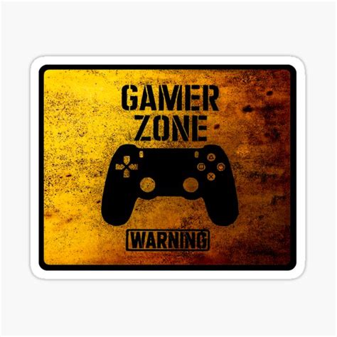Gamer Zone Warning Sticker For Sale By Kennethling15 Redbubble