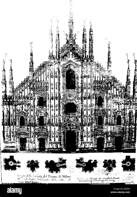 Carlo Buzzi Progetto Per La Facciata Del Duomo Di Milano Stock Photo