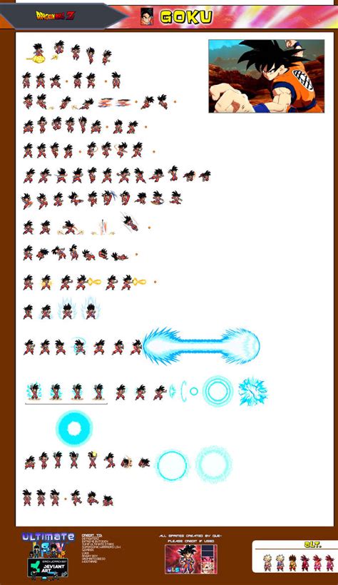 Goku Base Saga Saiyan Ulsw Sprite Sheet By Erickjcrack507 On Deviantart