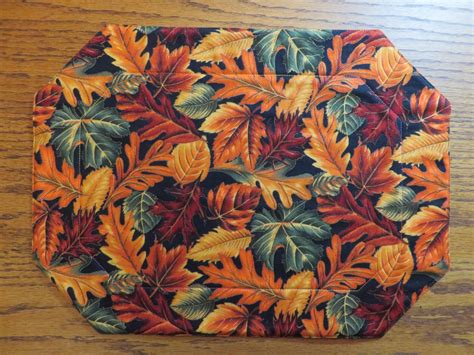 Fall Placemats Reversible Placemats Thanksgiving Placemats Etsy