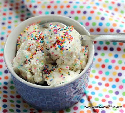 Served Up With Love No Churn Funfetti Cake Batter Ice Cream