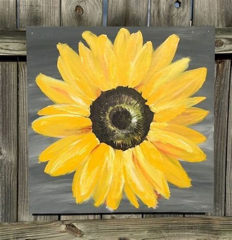 Easy Sunflower Painting Step By Step Painting