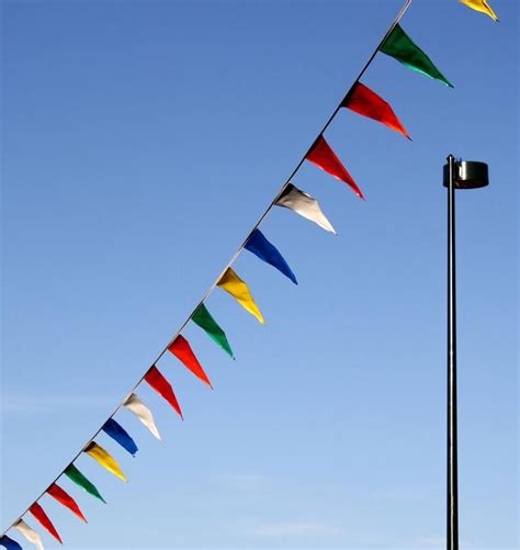 Pennant Streamer Flags To A Light Pole Pennant Pennant Banners