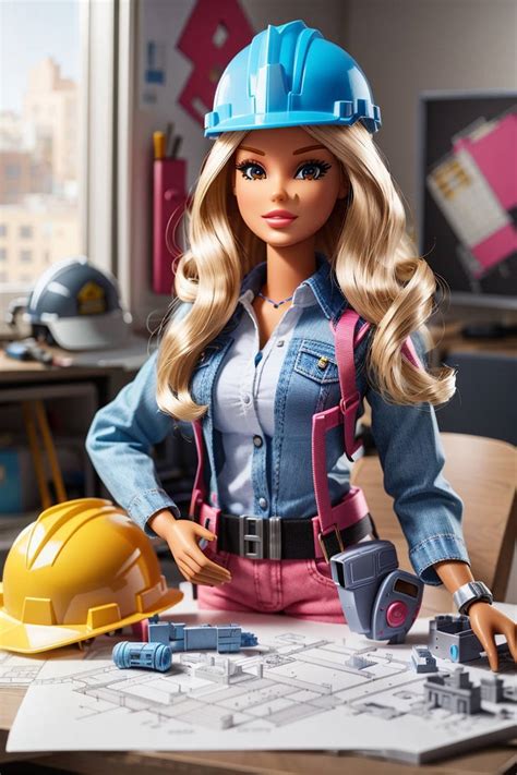 Architect Barbie Blueprints And Construction Tools By Elizacavu On