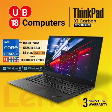 Lenovo Thinkpad X1 Carbon 6th I5 8th Gen Full Hd 14inch 16gb Ram