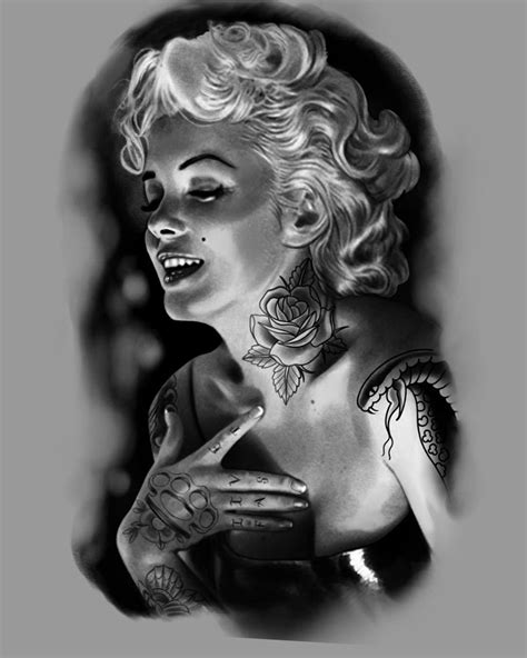 Marilyn Monroe Tattoo Skull