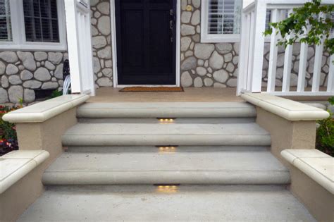 Concrete Entryway Remodel And Landscape Lighting Installation