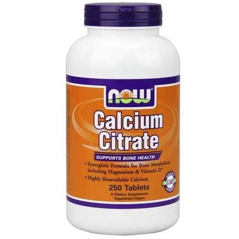 Now Foods Calcium Citrate Wmagnesium And Vitamin D 250 Tabs Magnesium