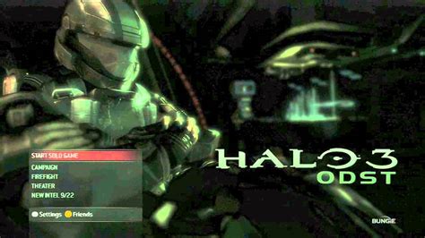 Halo 3 Odst Title Screen Xbox 360 Youtube