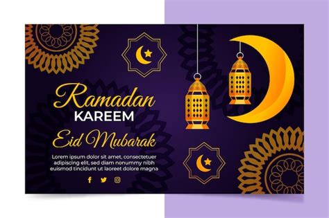Free Vector Ramadan Horizontal Banner Template