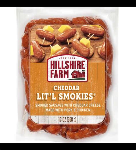 Hillshire Farm Cheddar Litl Smokies Smoked Sausage 13 Oz