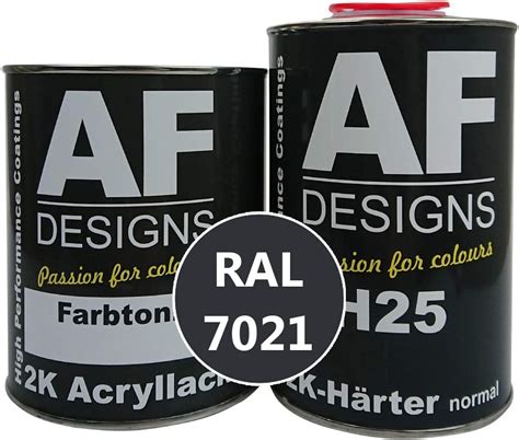 Alex Flittner Designs 2K Acryl Lack Autolack 7 5 Kg Set RAL 7021