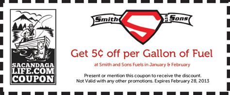 Get 5¢ Off Per Gallon Of Fuel From Smith And Sons