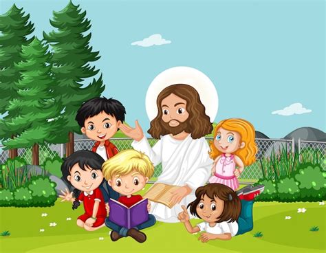 Dibujos De Ninos Con Jesus