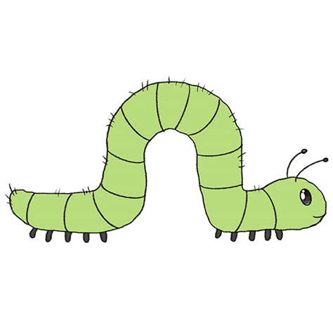 How To Draw A Caterpillar Easy Drawing Tutorial For Kids