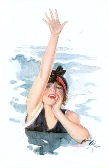 Pin By Kate Mcquaid On By The Seaside Vintage Swimmer Vintage Beach
