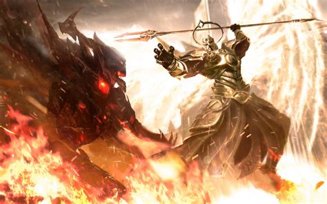 Wallpaper Digital Art Video Games Fantasy Art Soldier Diablo Iii