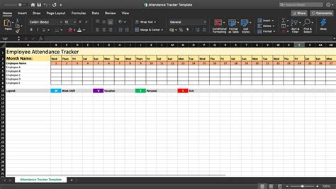 Free Employee Attendance Tracker Excel Template 2022 Free Printable