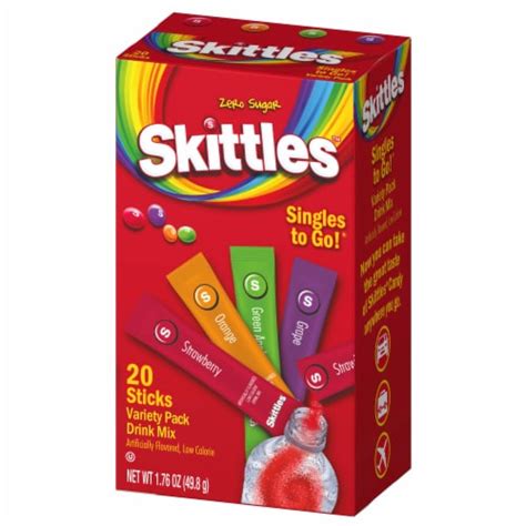 Skittles Variety Pack Singles To Go Drink Mix 20 Ct 020 Oz Marianos
