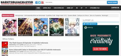 20 Situs Nonton Streaming Anime Subtitle Indonesia Terbaik 2017