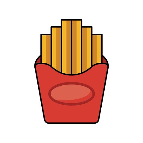 Fried Fries Icon Vector Design Template 22400101 Vector Art At Vecteezy