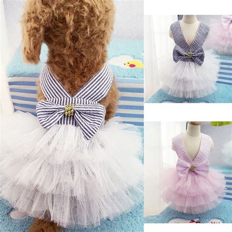 Pet Puppy Small Dog Cat Summer Clothes Tutu Dress Princess Skirt