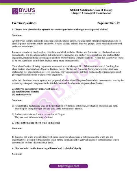 ncert solutions class 11 biology chapter 2 biological classification download free solutions