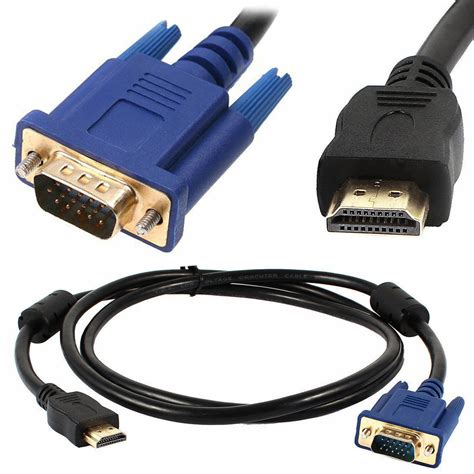 A vga to hdmi converter can always solve the problem. HDMI Male To VGA 15 Pins Male Cable Adapter Converter for ...