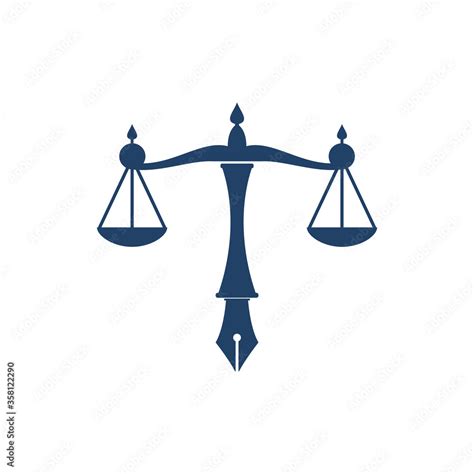 Law Logo Vector With Judicial Balance Symbolic Of Justice Scale In A