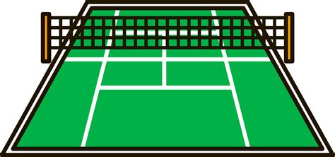 Tennis Court Clipart Png Tennis Court Clipart Etsy Silhouette Of