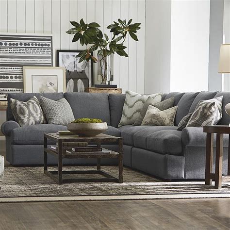 Sutton Large L Shaped Sectional Grey Sectional Sofa Bassett