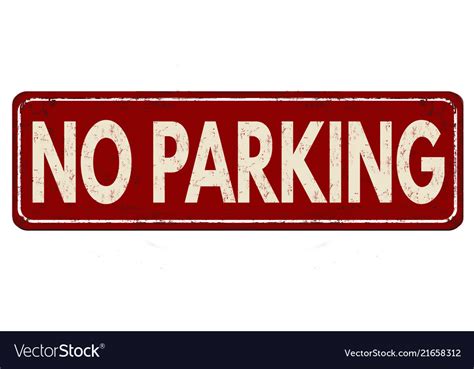 No Parking Vintage Rusty Metal Sign Royalty Free Vector