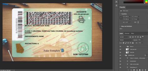 Georgia Drivers License Template V1 Ga Drivers License Template